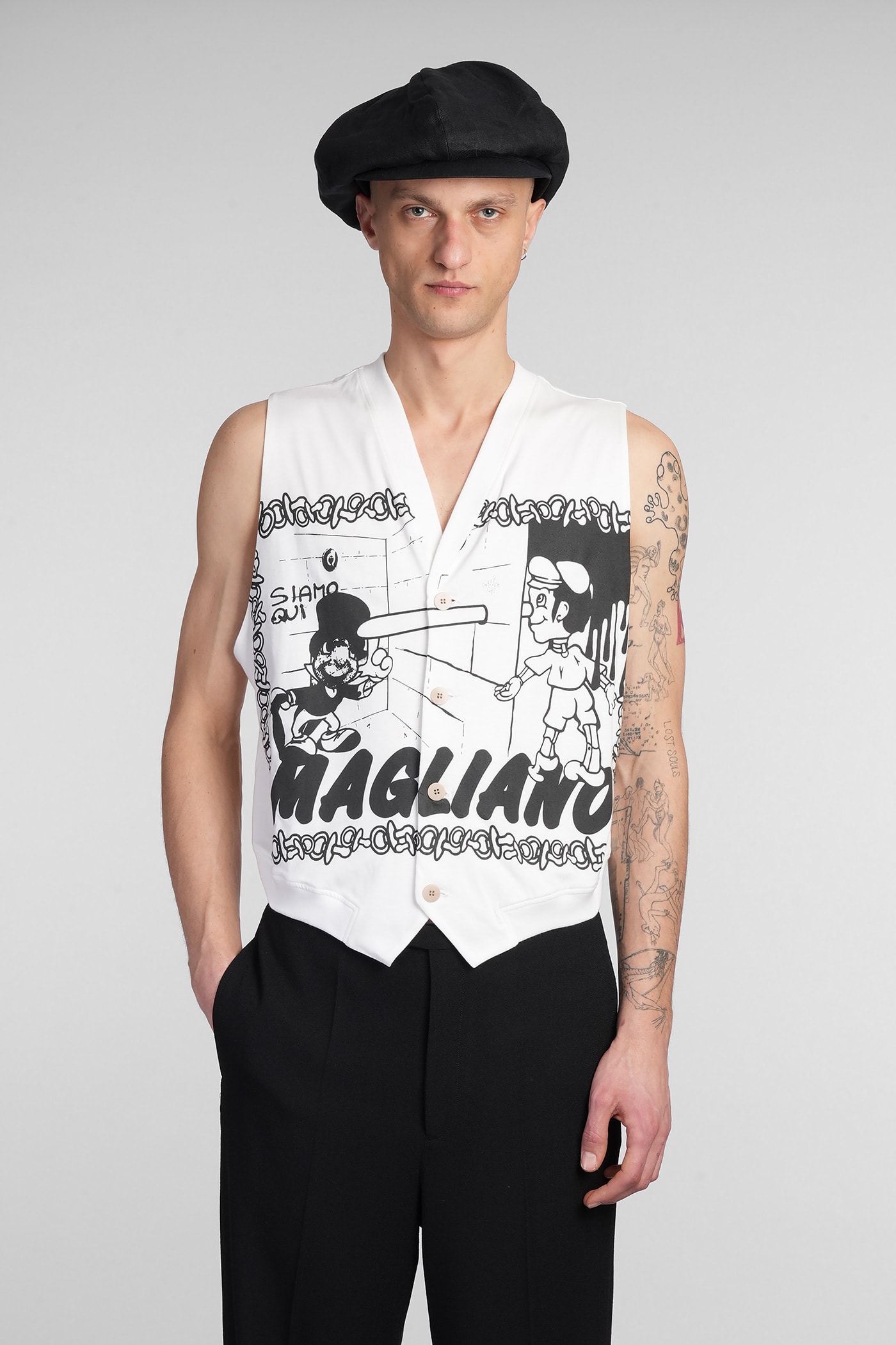 Magliano Vest In White Cotton