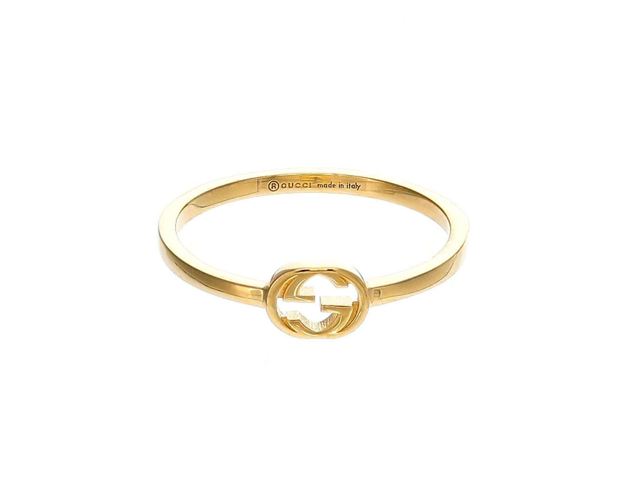 GUCCI 18K Yellow Gold Interlocking G Ring YBC6791150010