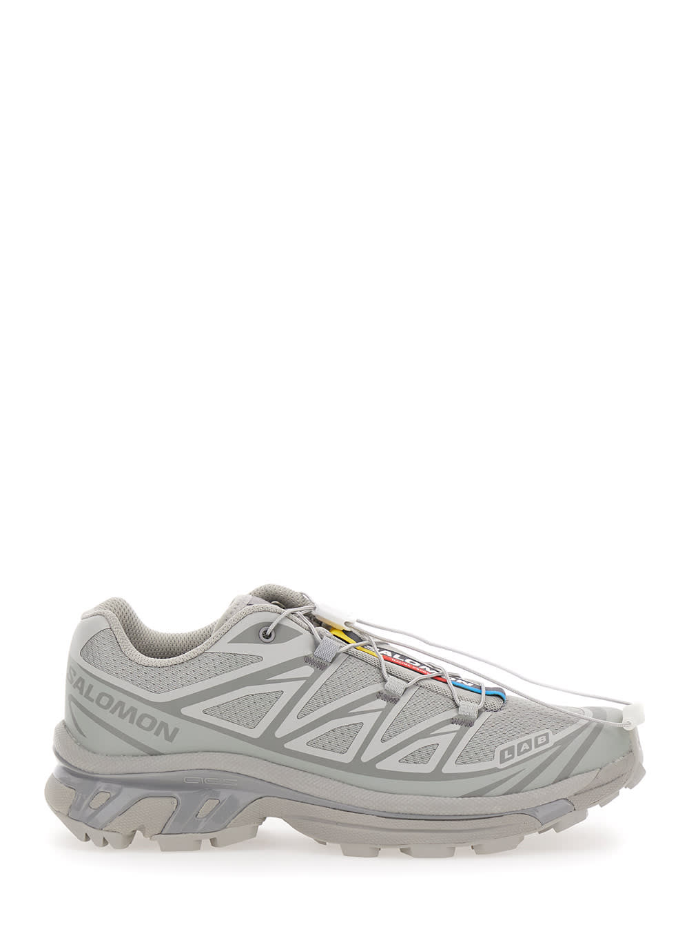 Salomon xt-6 Grey Sneaker With Logo Applied On The Tongue And Chunky Sole In Fabric Unisex