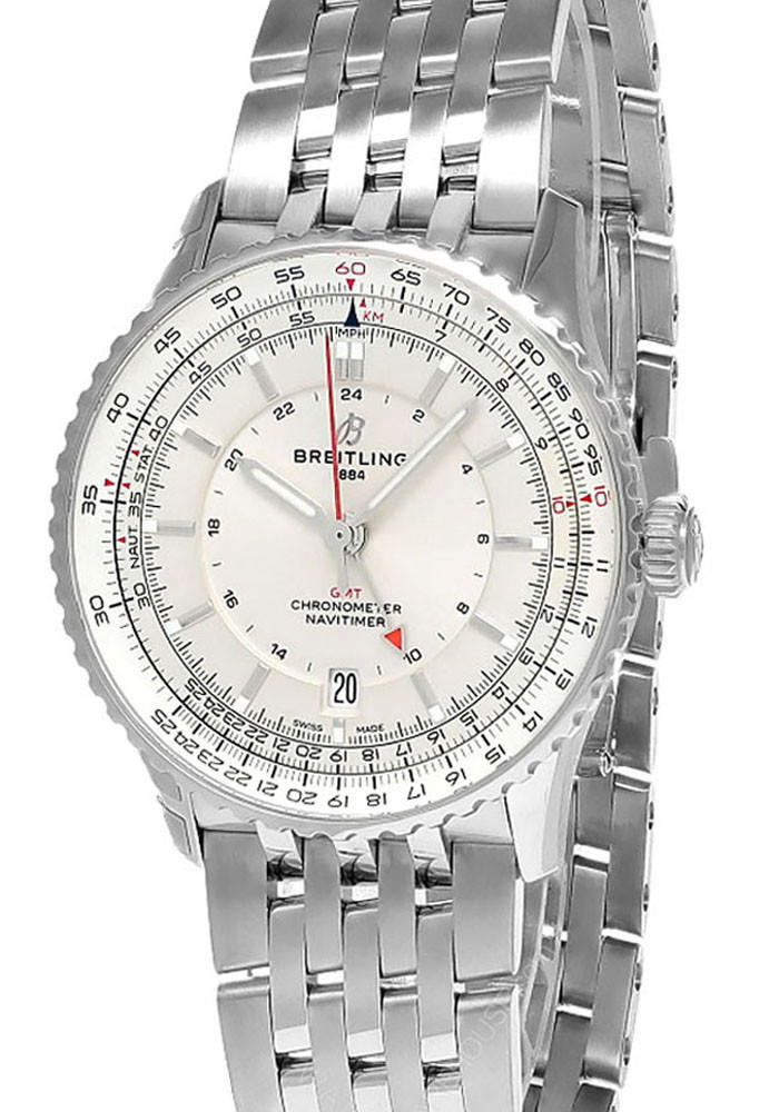 BREITLING Navitimer AUTO GMT 41MM SS Beige Dial Men's Watch A32310211G1A1