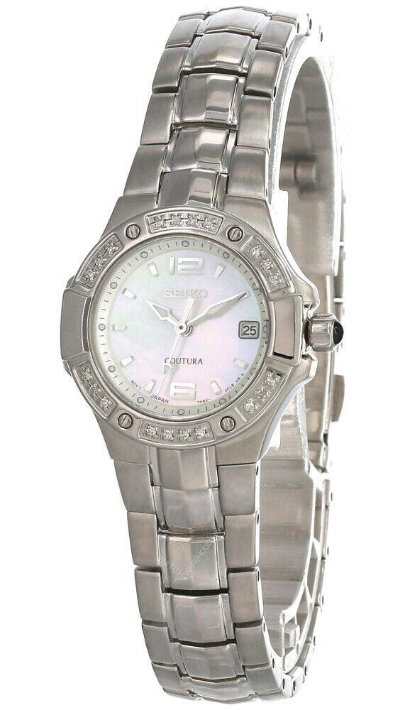 Seiko Coutura Collection MOP Dial S-Steel Bracelet Women's Watch SXD797