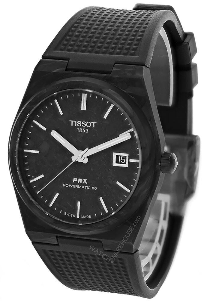TISSOT PRX Powermatic 80 Carbon Automatic 40MM Men's Watch T137.907.97.201.00 / T1379079720100