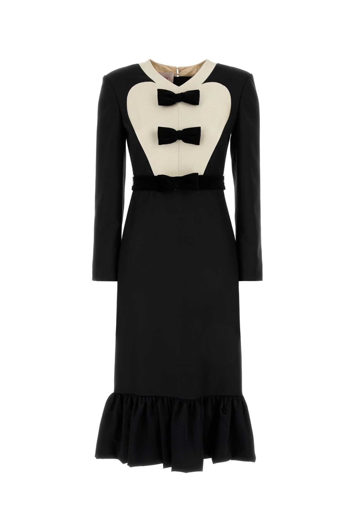 Valentino Garavani Black Wool Dress