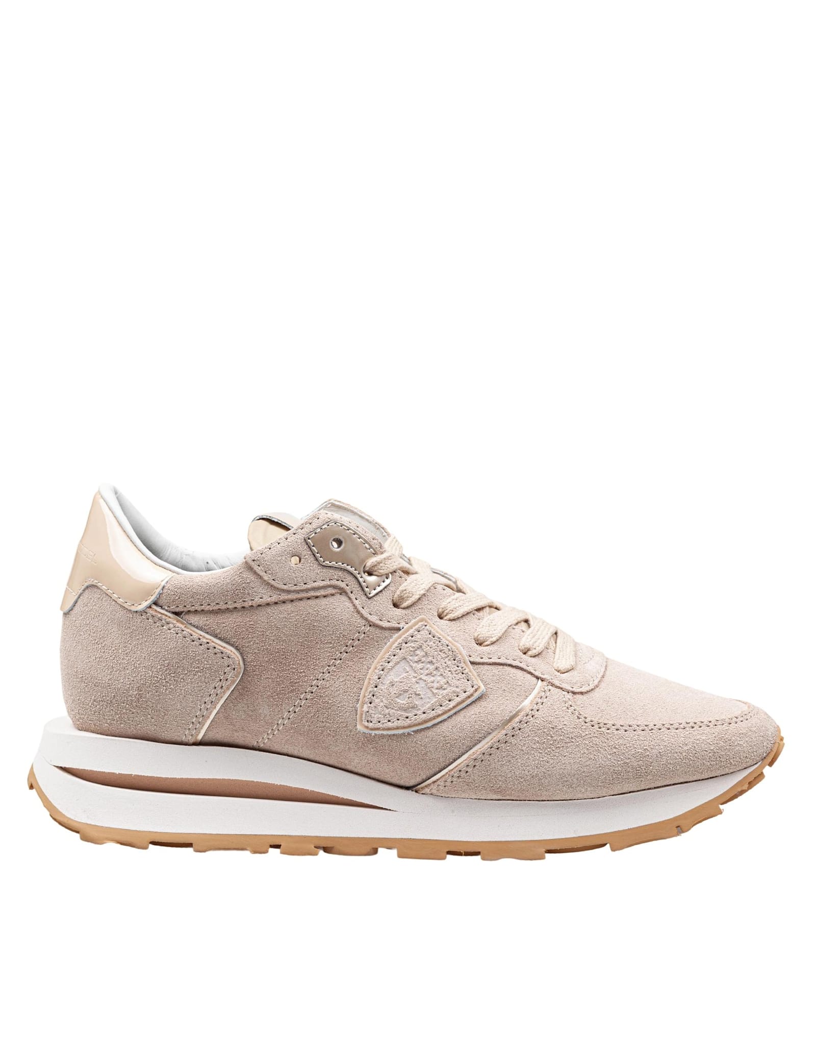 Philippe Model Tropez 米色麂皮运动鞋