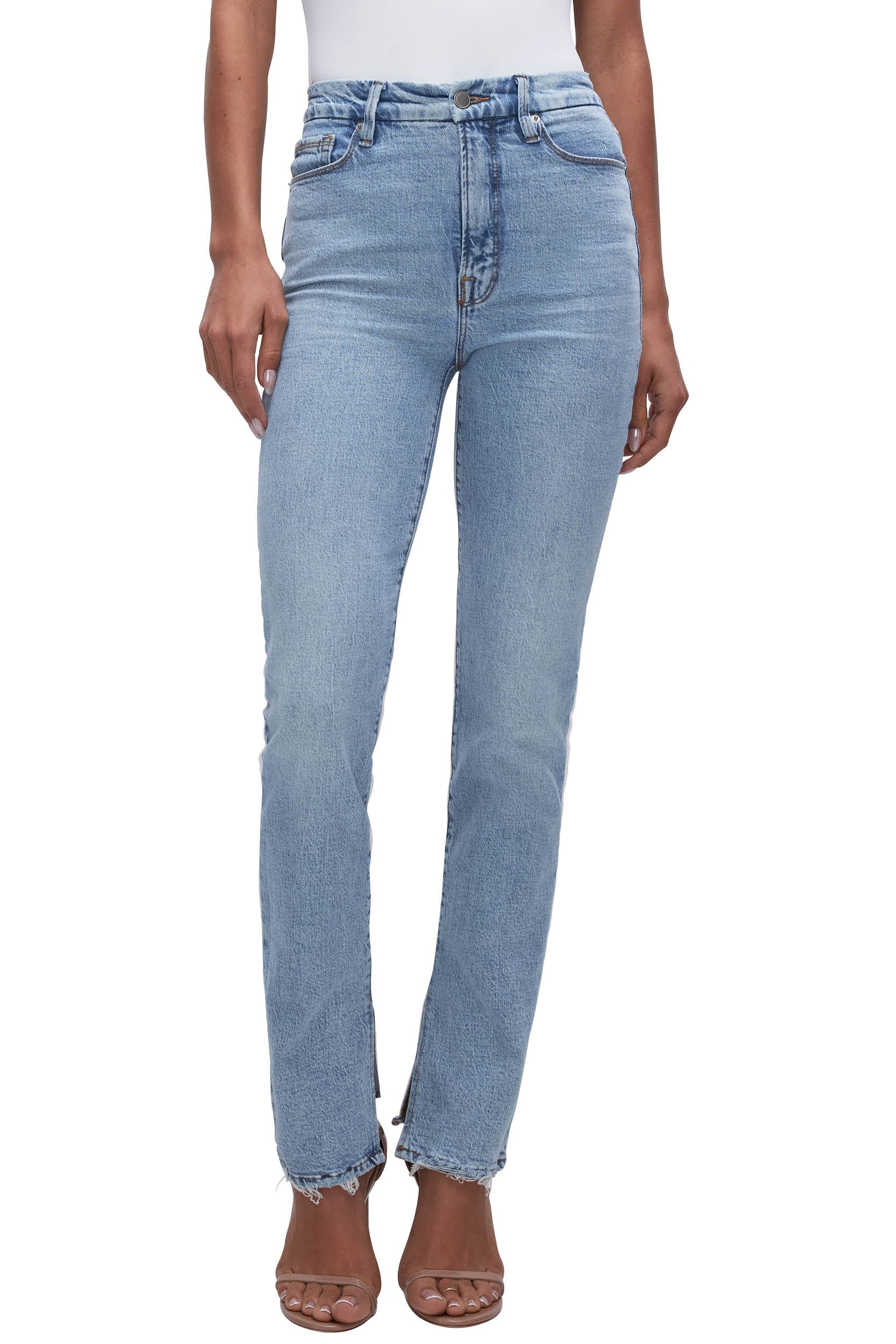 Good American Good Boy Straight Jeans - Indigo357 14