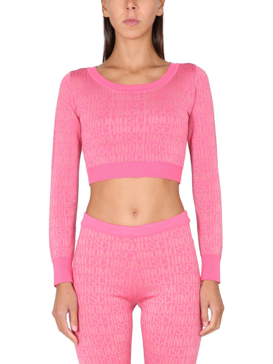 Moschino Short Allover Logo Pullover