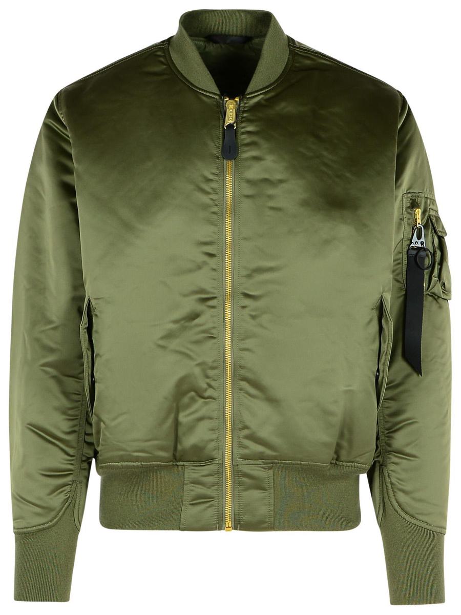 Alpha Industries 'Flight' Green Nylon Bomber Jacket