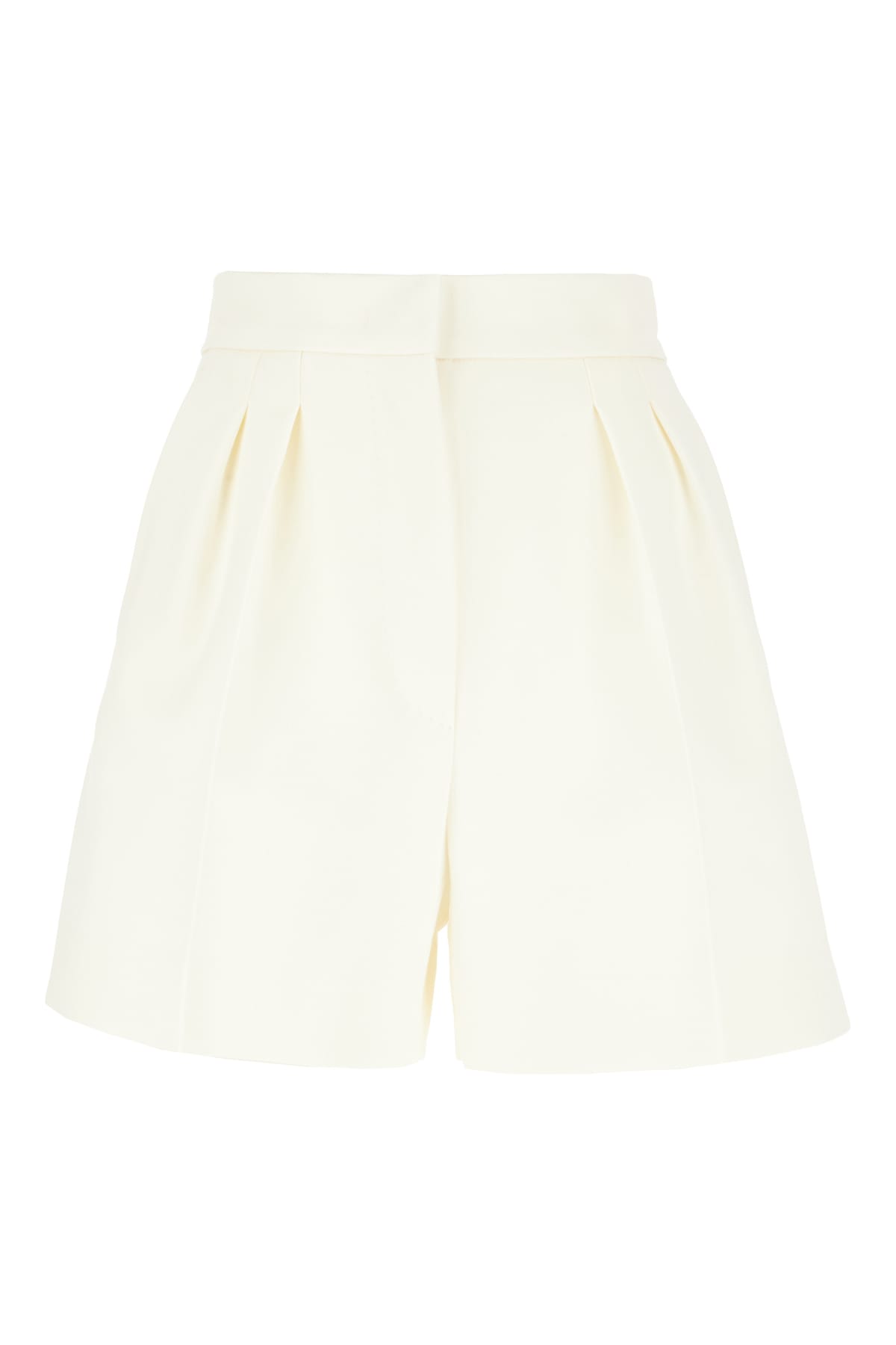 Max Mara Ivory Stretch Wool Shorts