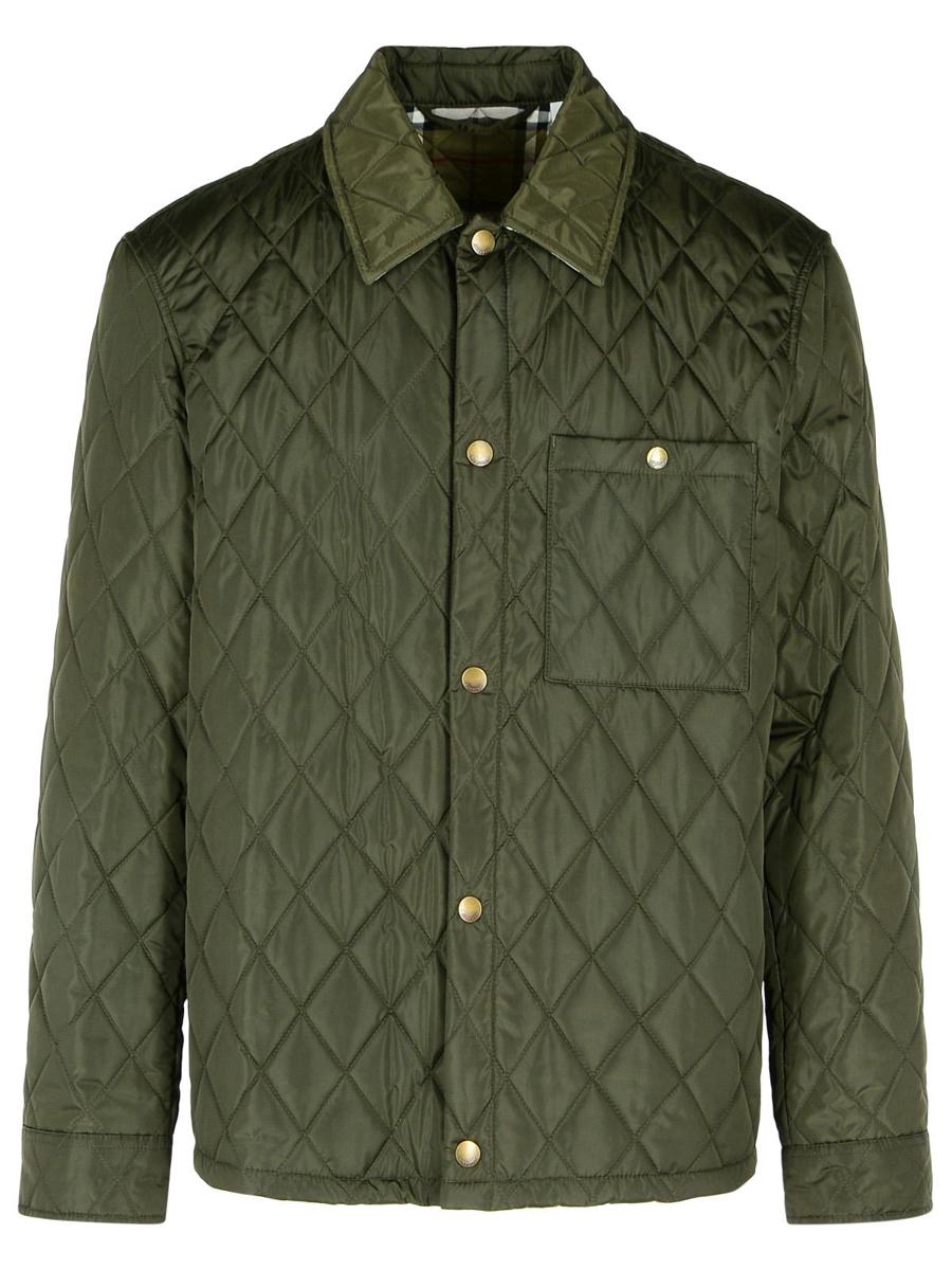 Burberry 填充款绿色尼龙夹克