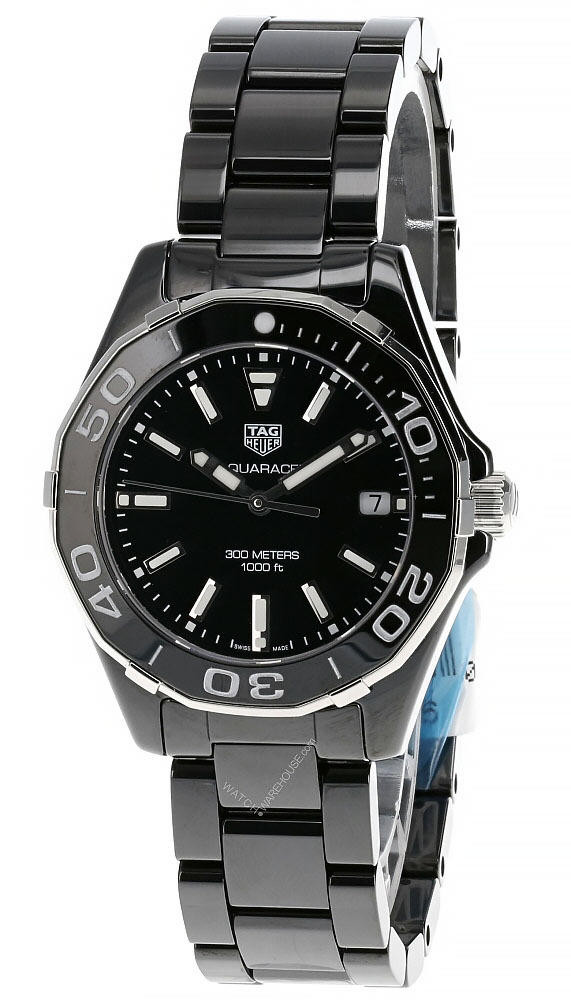 TAG HEUER Aquaracer 35MM Ceramic BLK Dial Women's Watch WAY1390.BH0716
