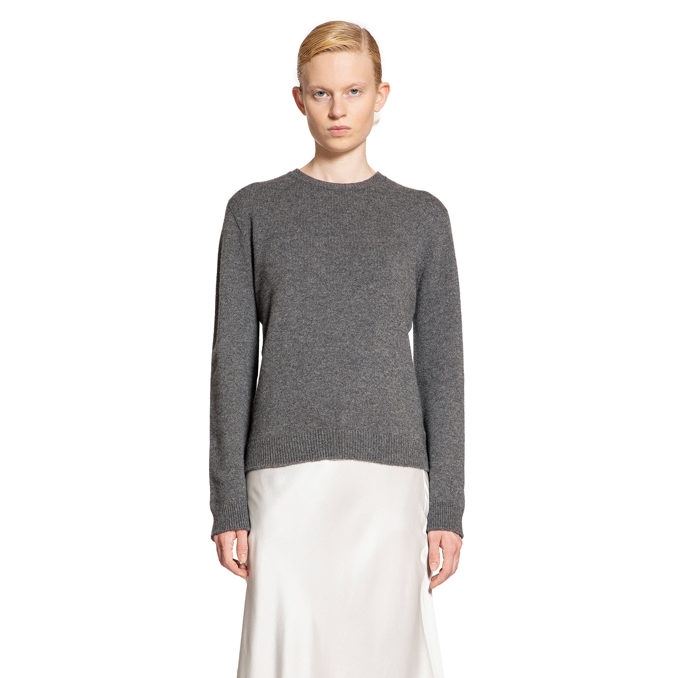THE ROW WOMAN GREY KNITWEAR