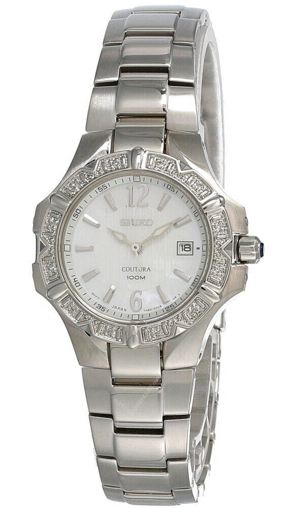Seiko Coutura 27MM MOP Dial S-Steel Bracelet Women's Watch SXDC33