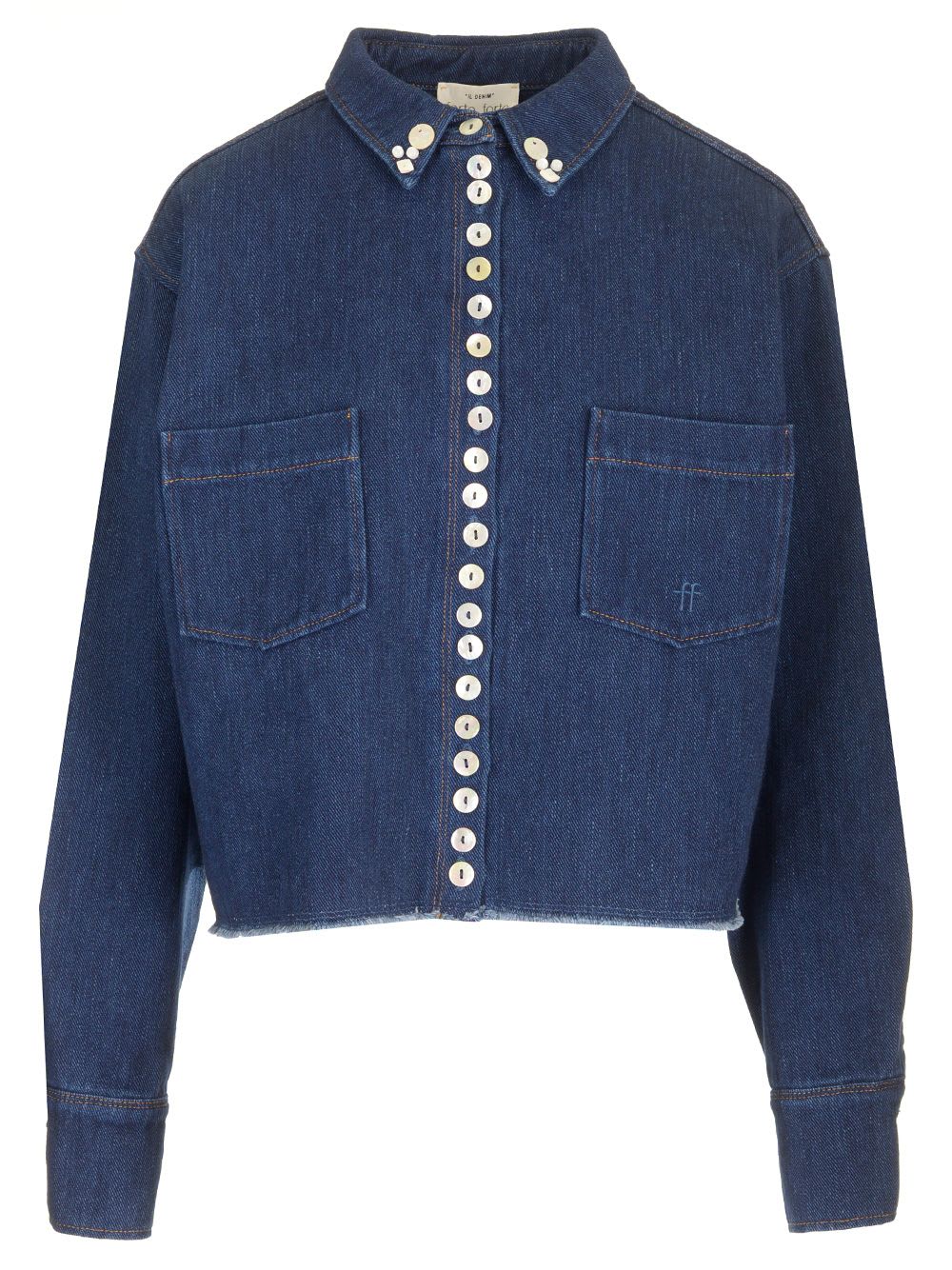 Forte_Forte Denim Cropped Shirt