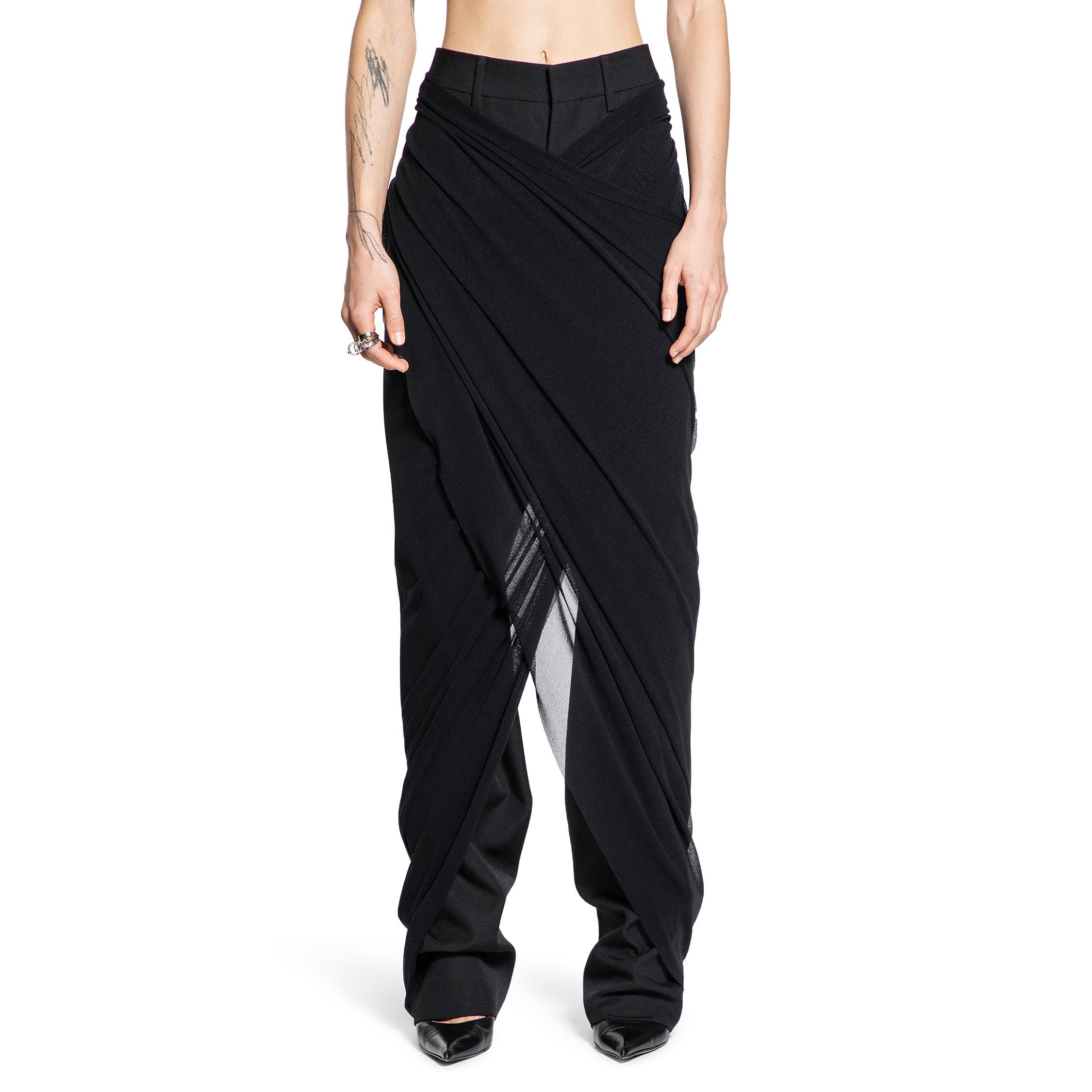 JEAN PAUL GAULTIER WOMAN BLACK TROUSERS