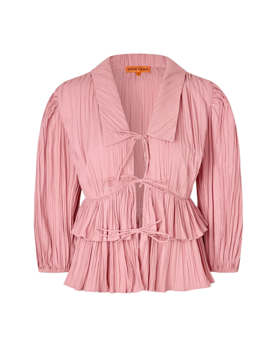 Balloon Sleeve Tie Top