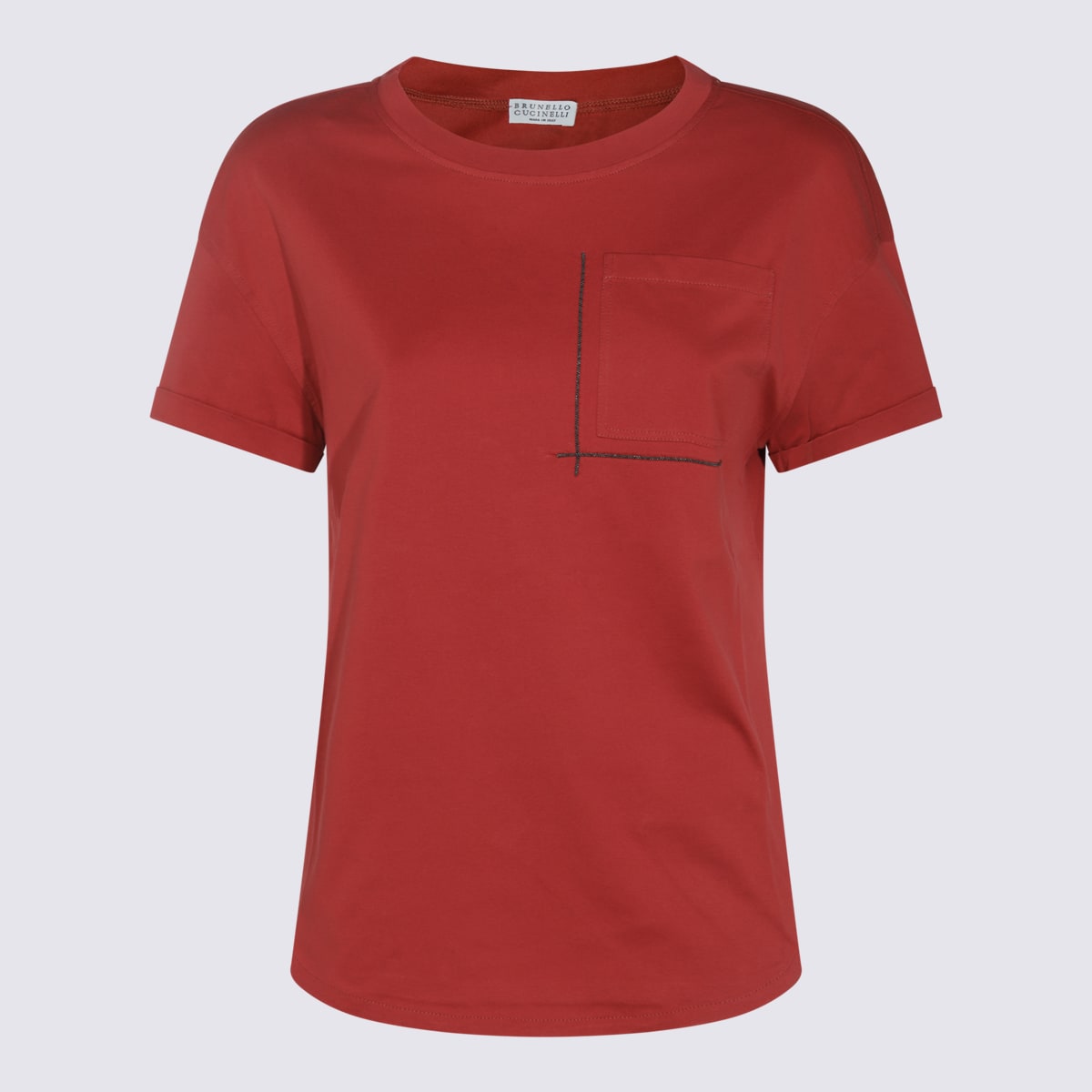 Brunello Cucinelli Red Cotton T-shirt