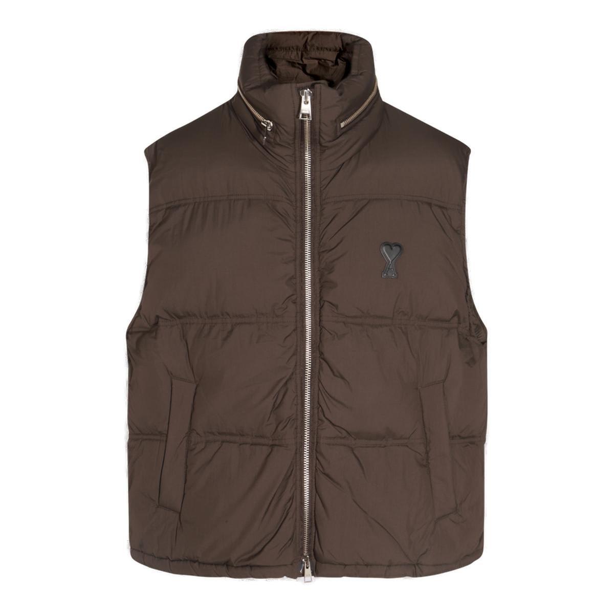 Ami Alexandre Mattiussi Paris Monogram Patch Puffer Gilet