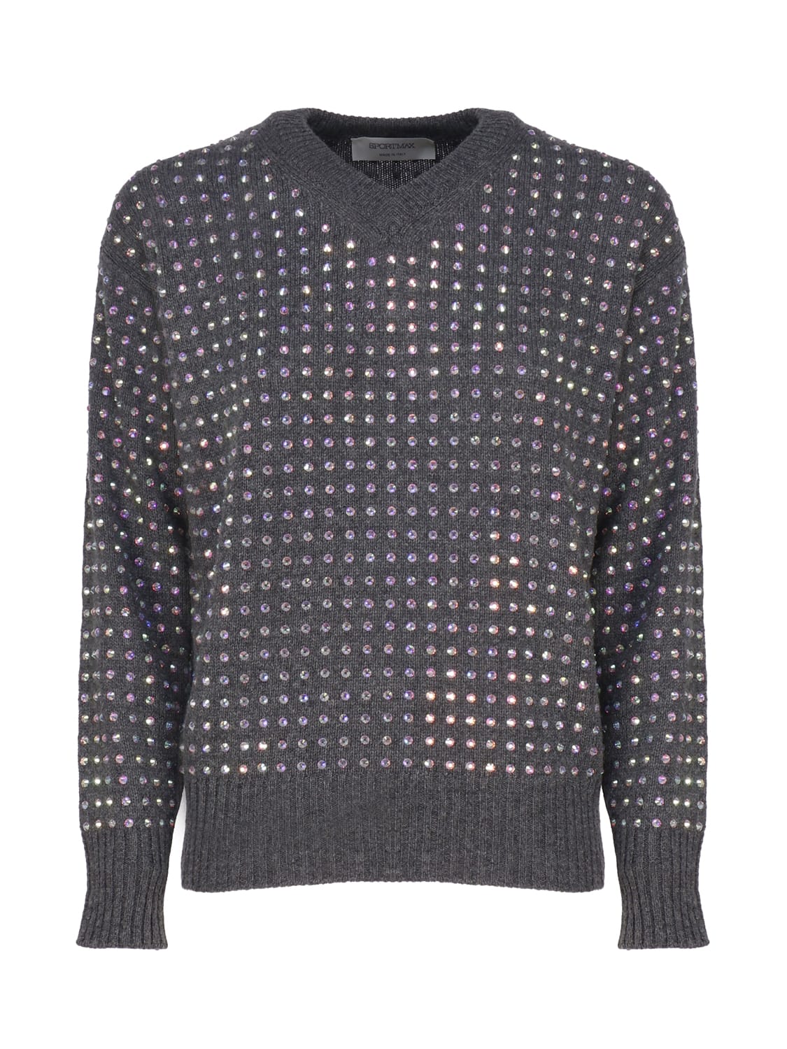 SportMax 镶嵌水钻毛衣