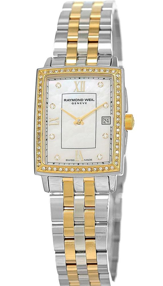 RAYMOND WEIL Toccata MOP Dial Diamond Two-Tone Women's Watch 5925-SPS-00995