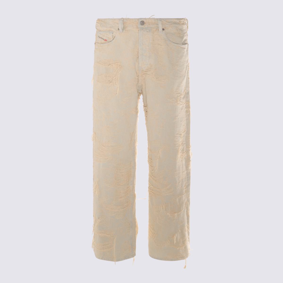 Diesel Beige Cotton Denim Jeans