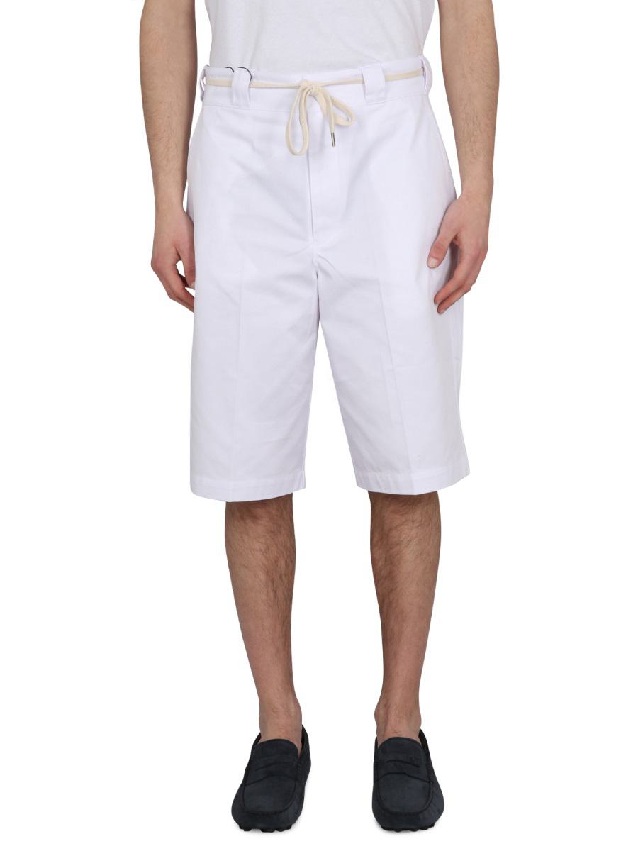 Drôle De Monsieur Cotton Blend Bermuda Shorts