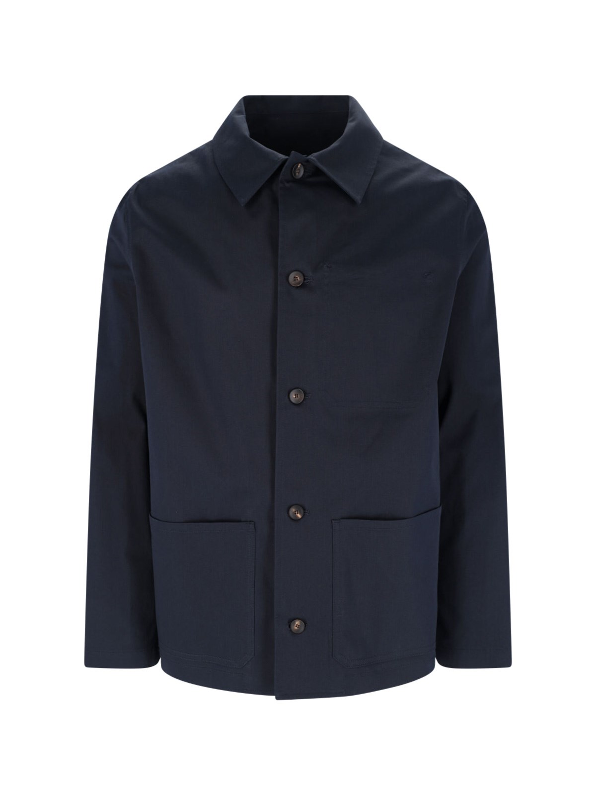 White Sand Shirt Jacket With Charm