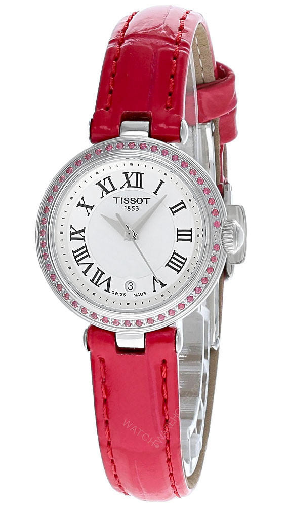 TISSOT Bellissima 26MM Small Lady Pink Leather Strap Women's Watch T126.010.66.113.00 / T1260106611300