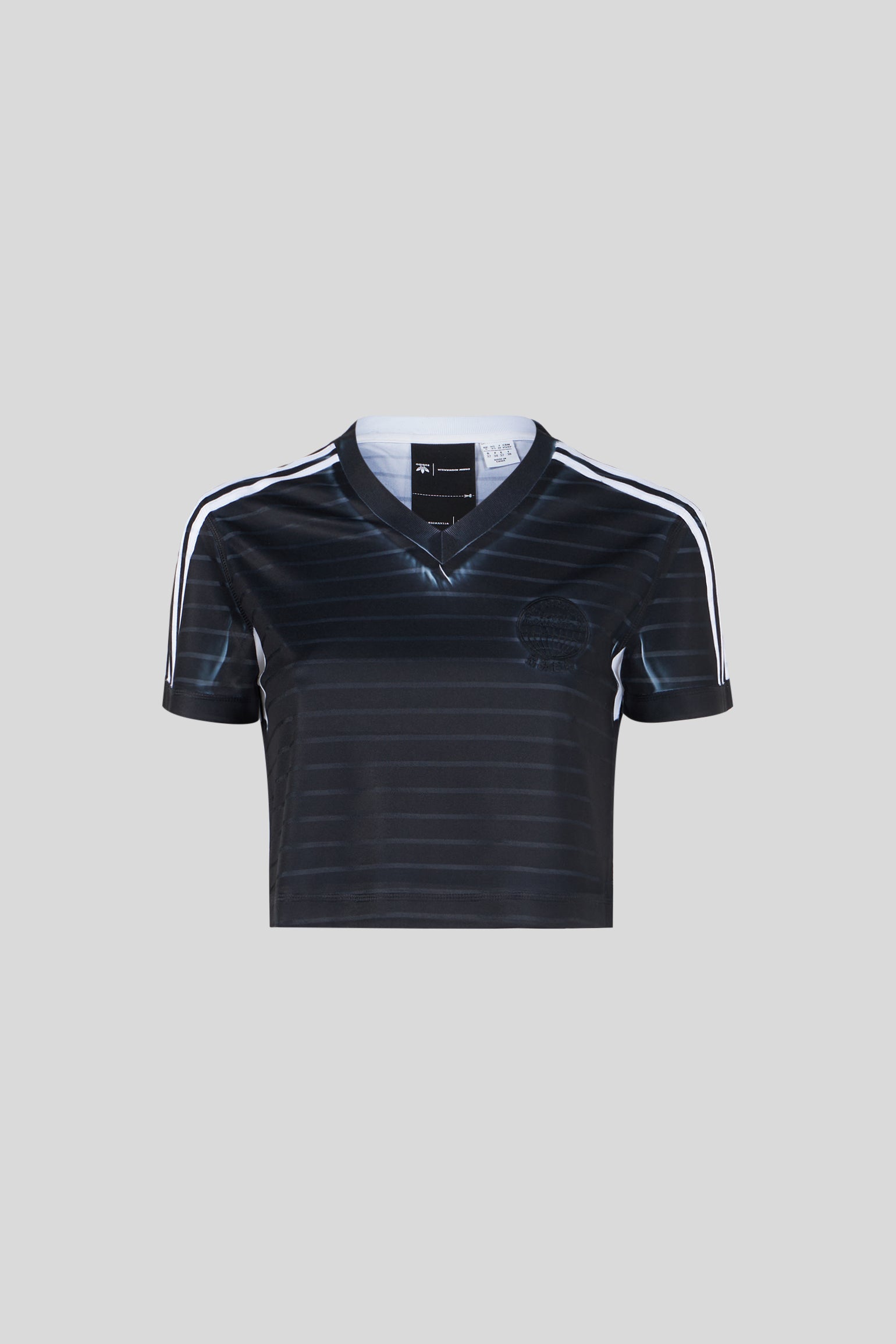 ADIDAS Crop top Nero con Stampa sulla Schiena