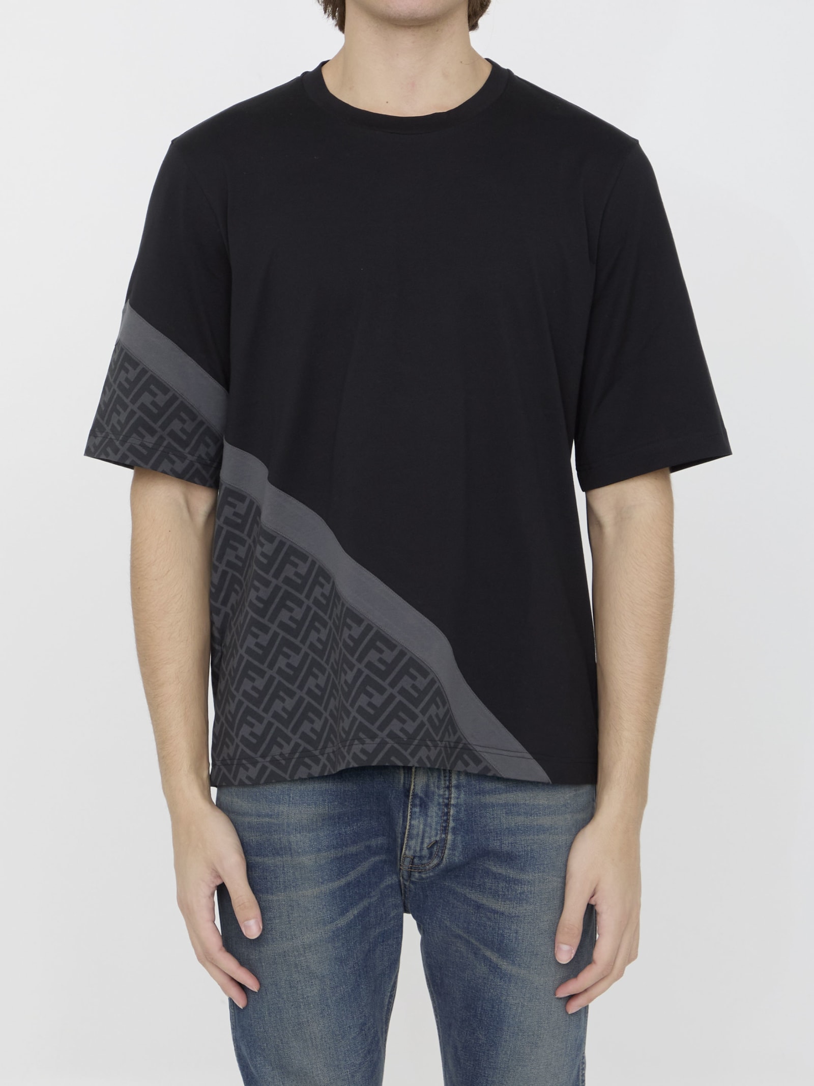 Fendi Diagonal Jersey T-shirt
