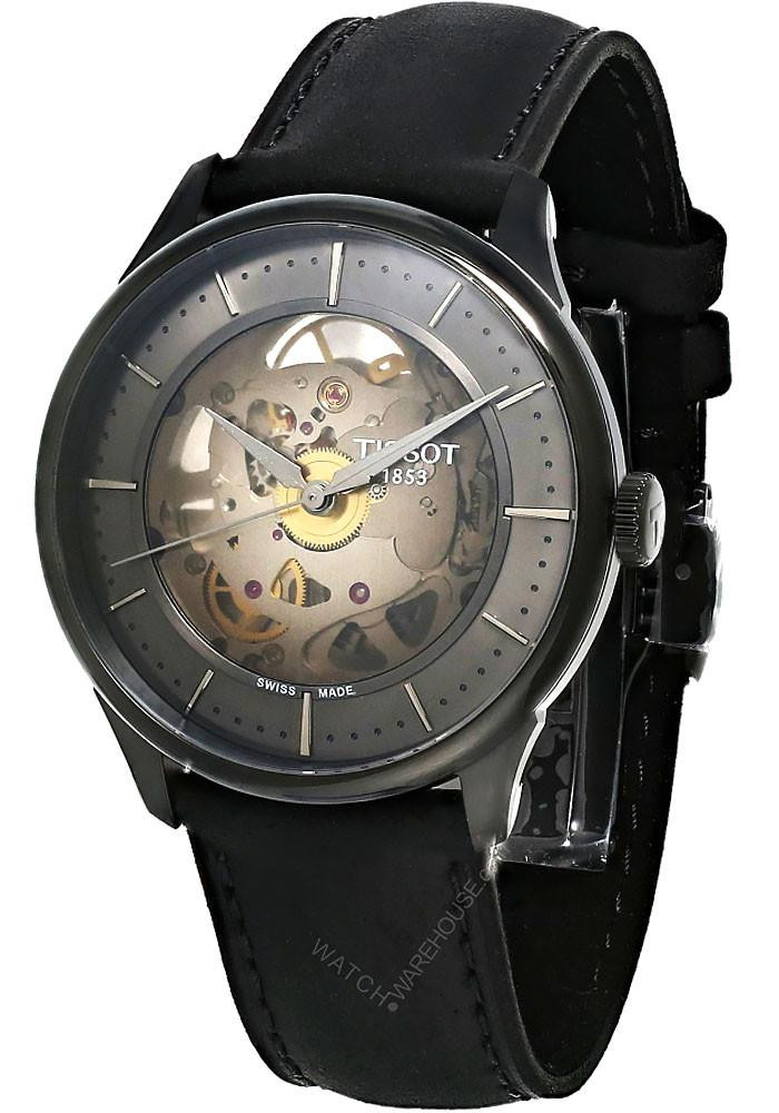TISSOT Chemin Des Tourelles Skeleton 39MM Men's Watch T139.836.36.441.00 / T1398363644100