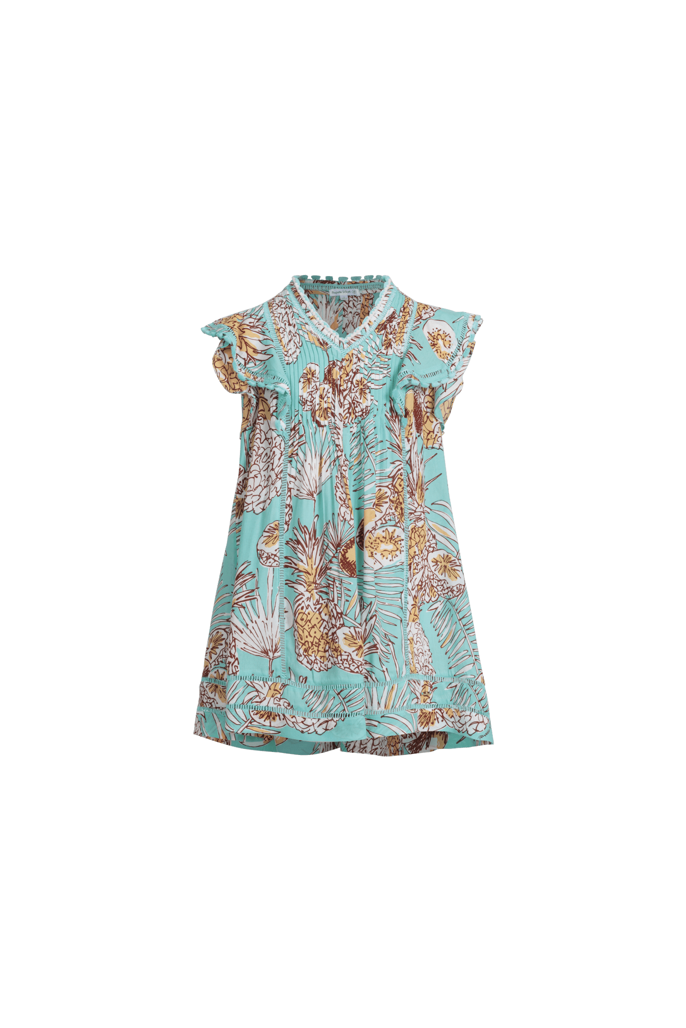 Mini Dress Camelia for girls - Mint Karibia
