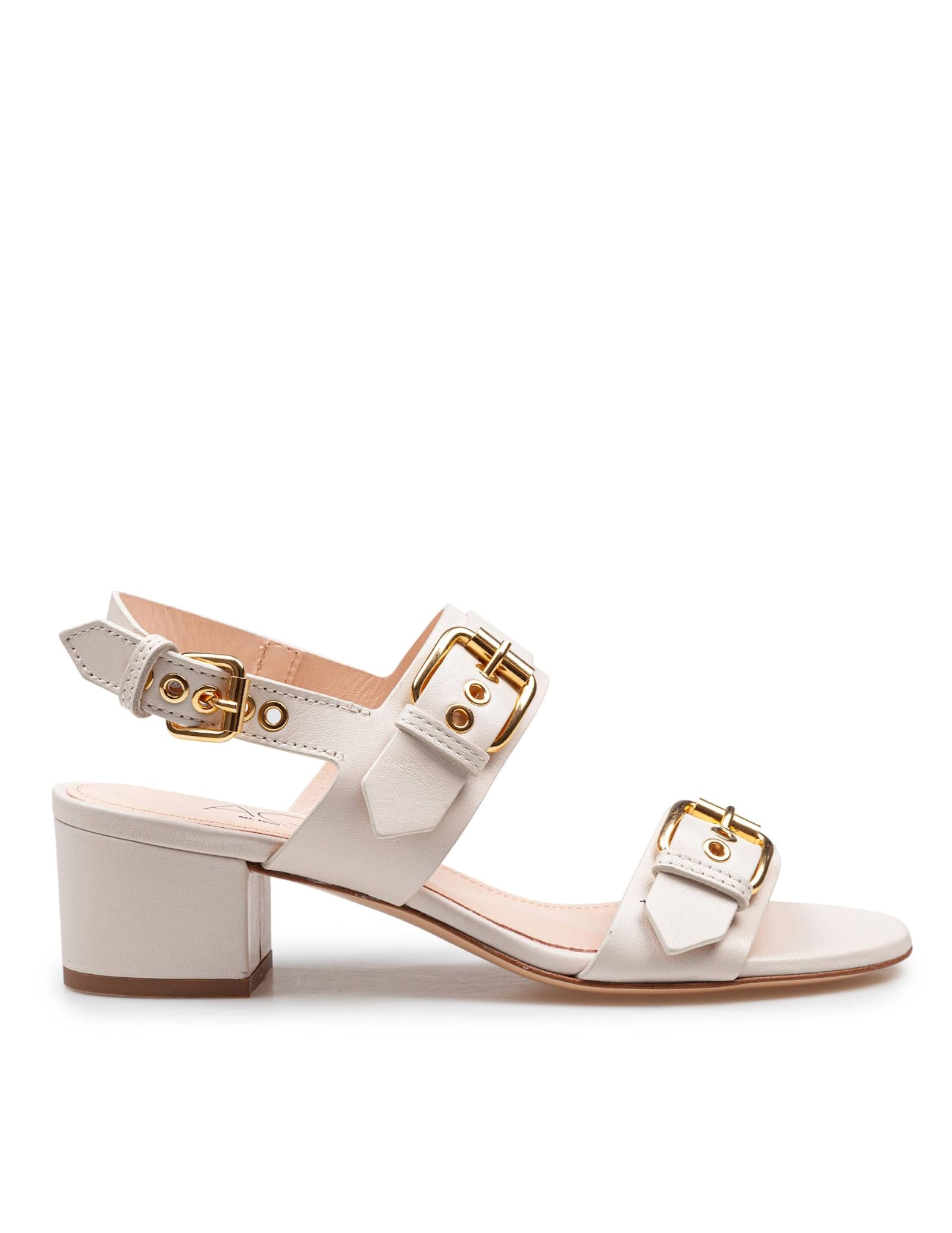 AGL Lala Straps Leather Sandal Chalk Color