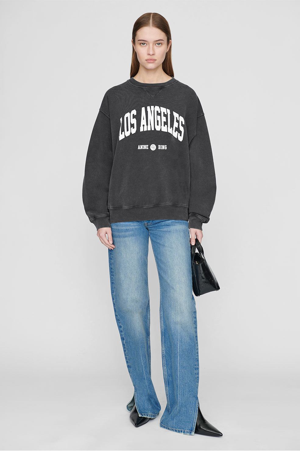 Ramona Sweatshirt University Los Angeles - Washed Black L