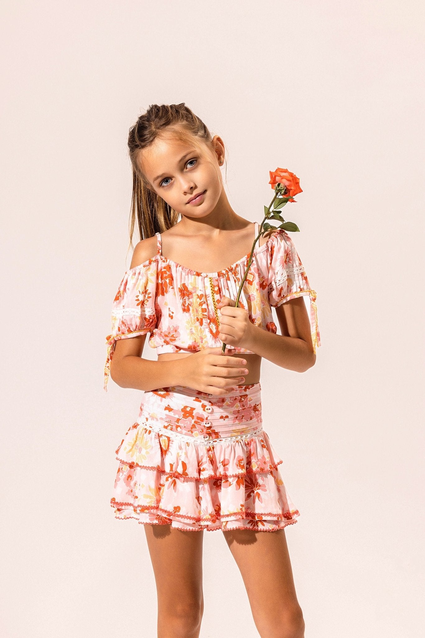 Kids Mini Skirt Alizee - Pink 90'S