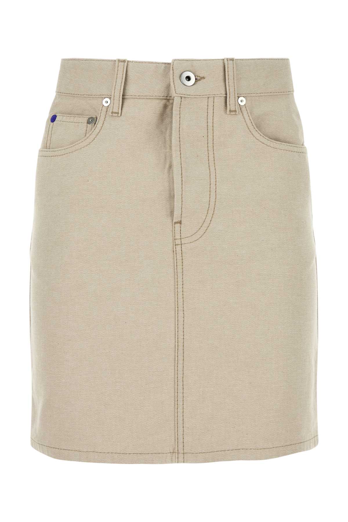 Burberry Sand Denim Mini Skirt