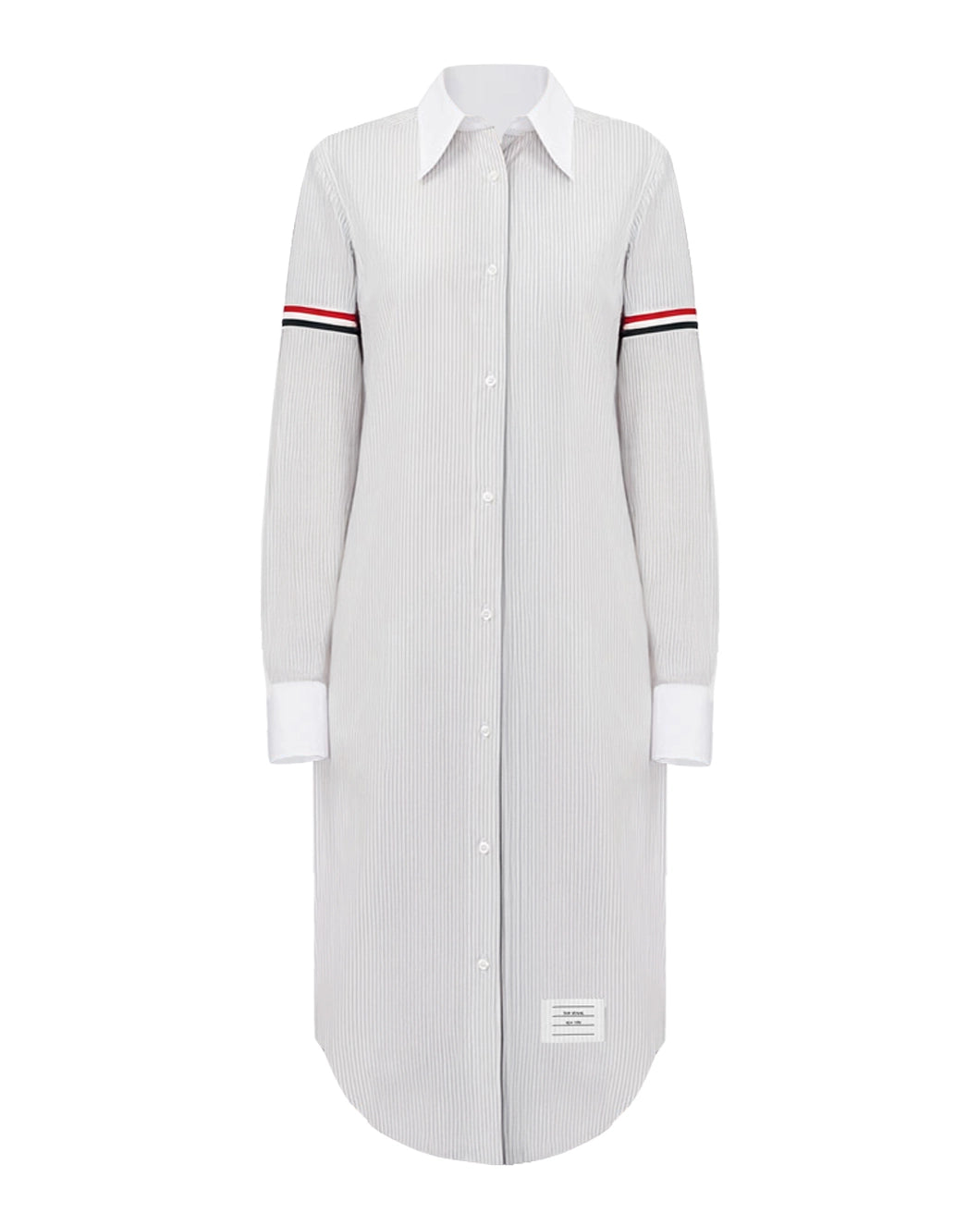 Knee Length Easy Fit Point Collar Shirtdress