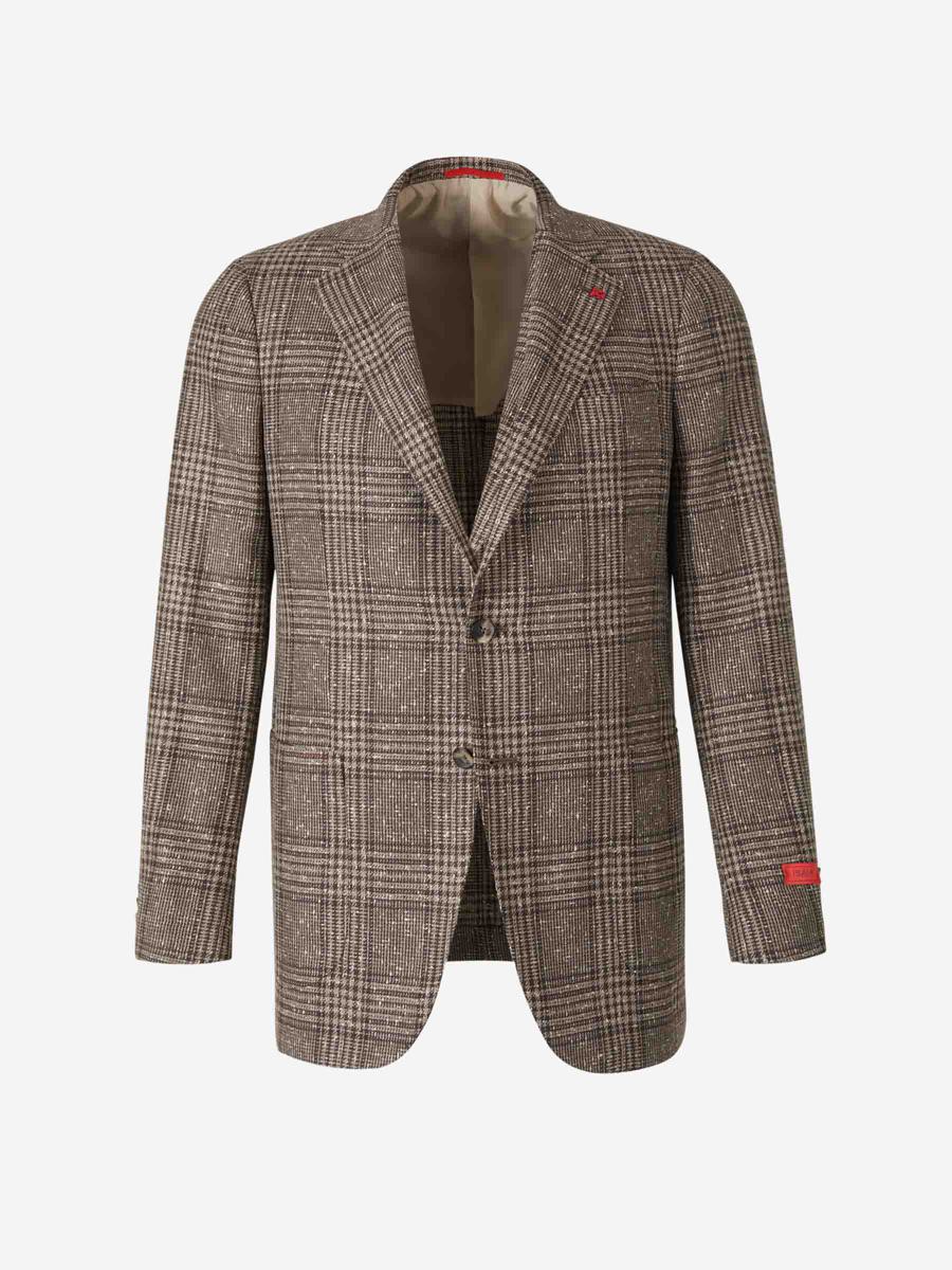Isaia Motif Checks Blazer