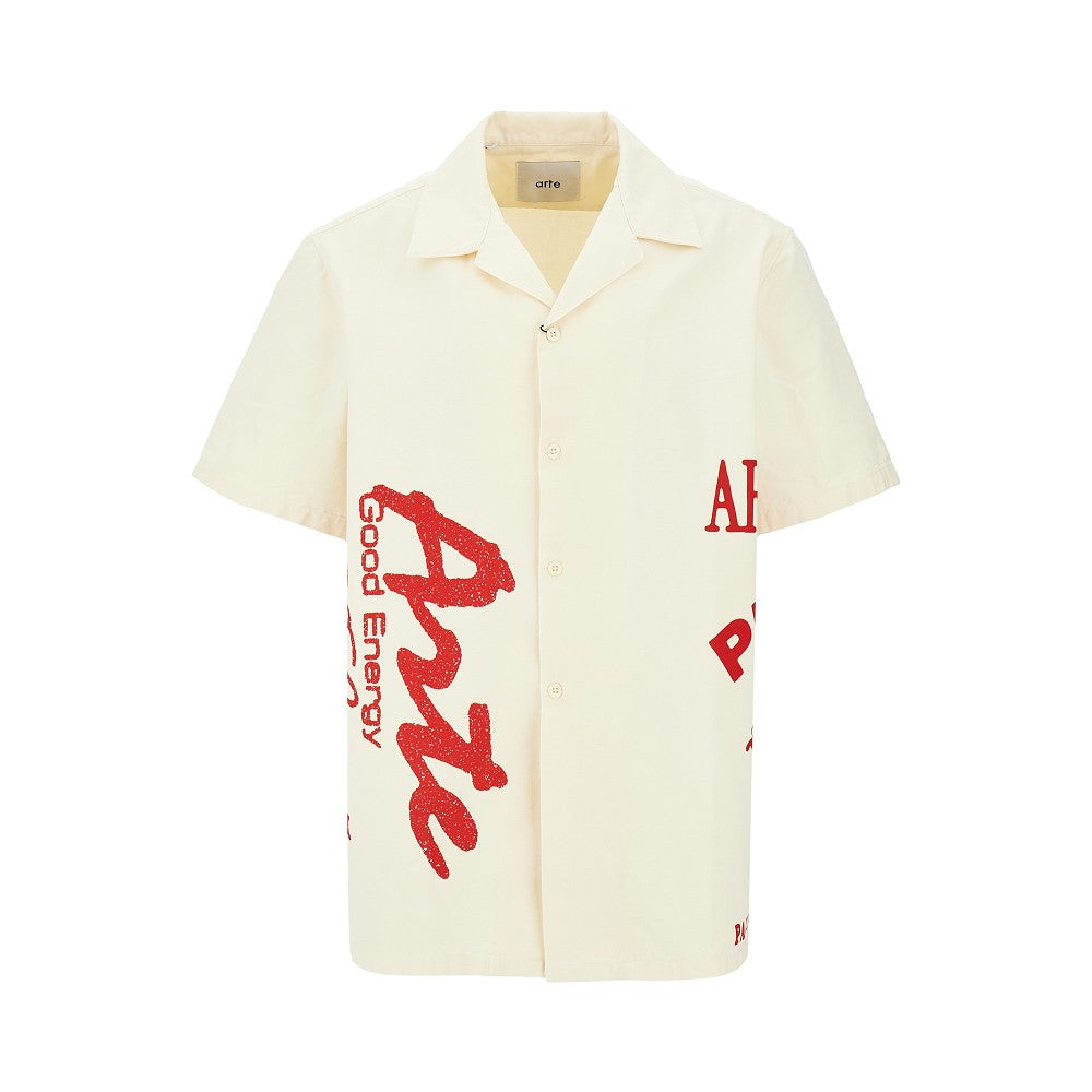 ARTE 'Red Print' 红色印花棉质男士衬衫