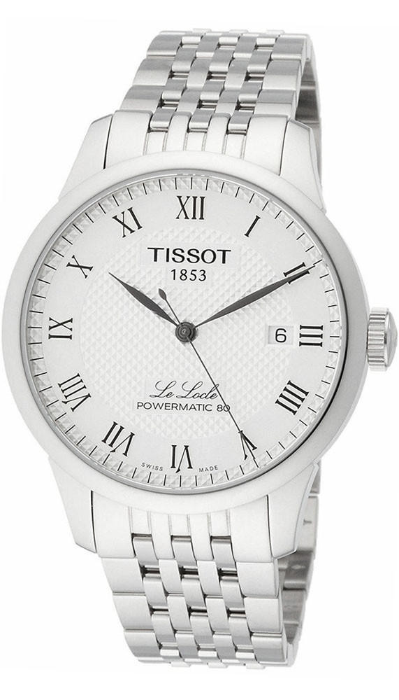 TISSOT Le Locle Powermatic 80 SLVR Dial SS Men's Watch T006.407.11.033.00 / T0064071103300
