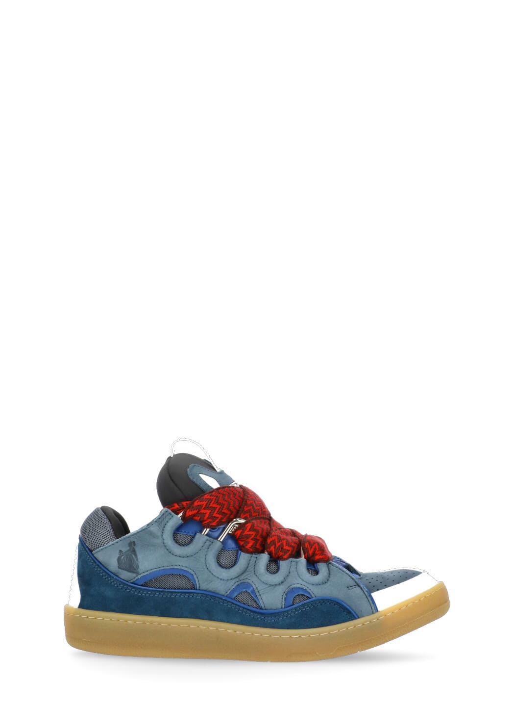 Lanvin Curb 蓝灰皮革运动鞋