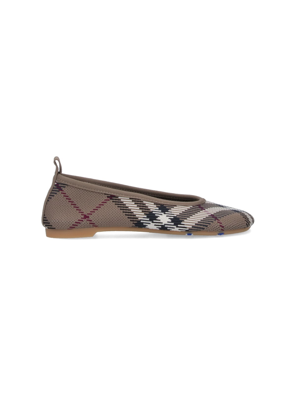 Burberry 'Baby Check' Knit Ballet Flats
