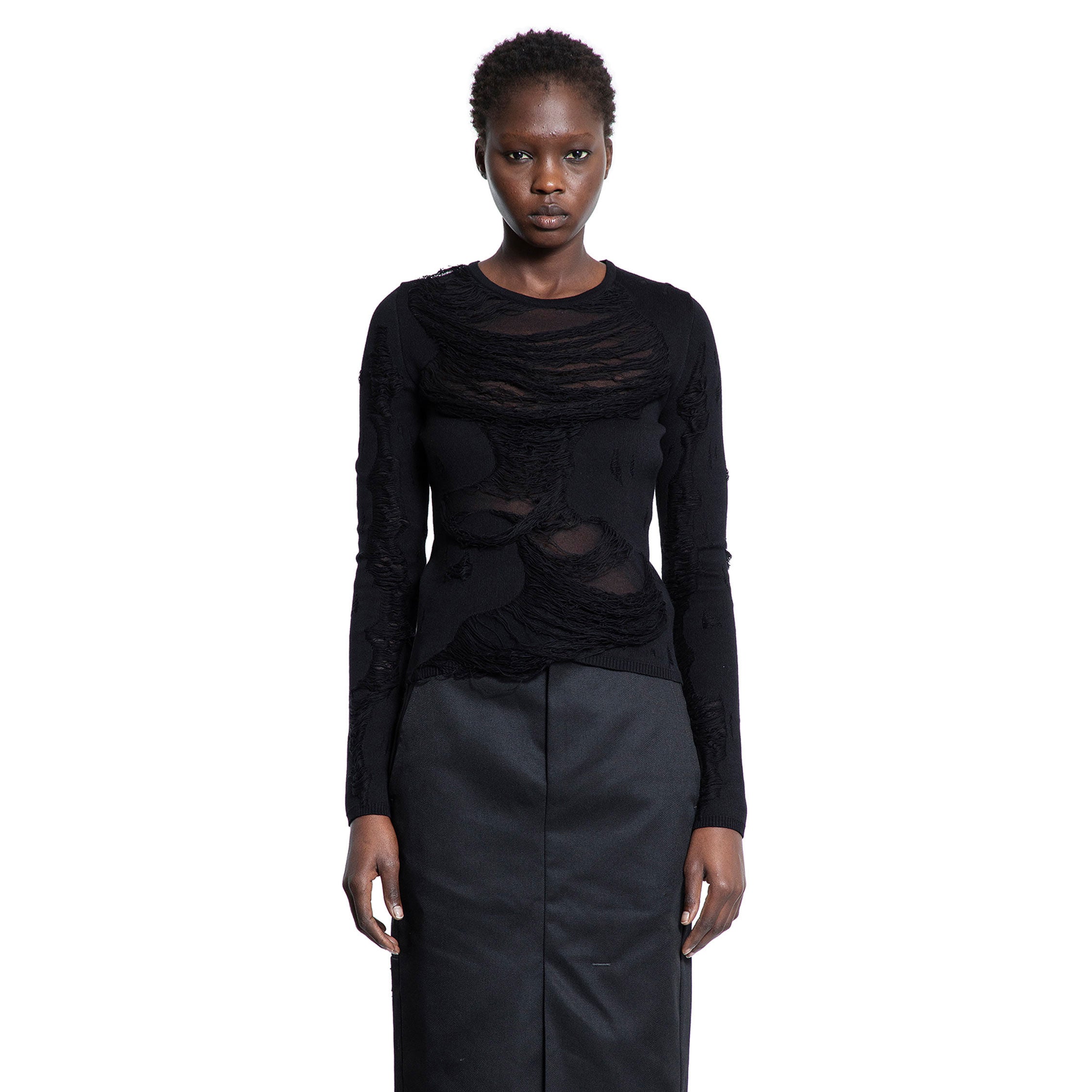 MM6 MAISON MARGIELA WOMAN BLACK TOPS
