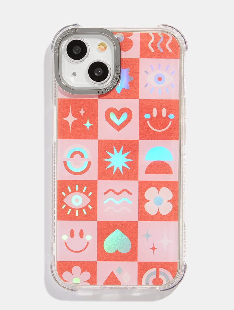 Holo Icon Check Shock i Phone Case, i Phone 14 Pro Max Case