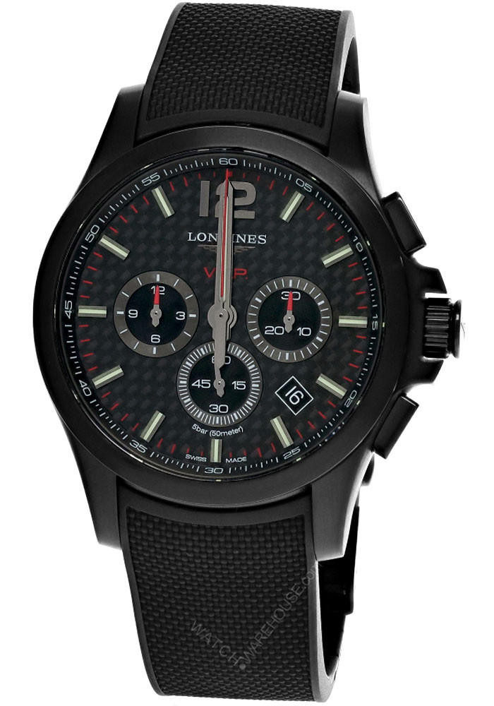 LONGINES Conquest V.H.P. 44MM CHRONO Rubber Men's Watch L3.727.2.66.9 / L37272669