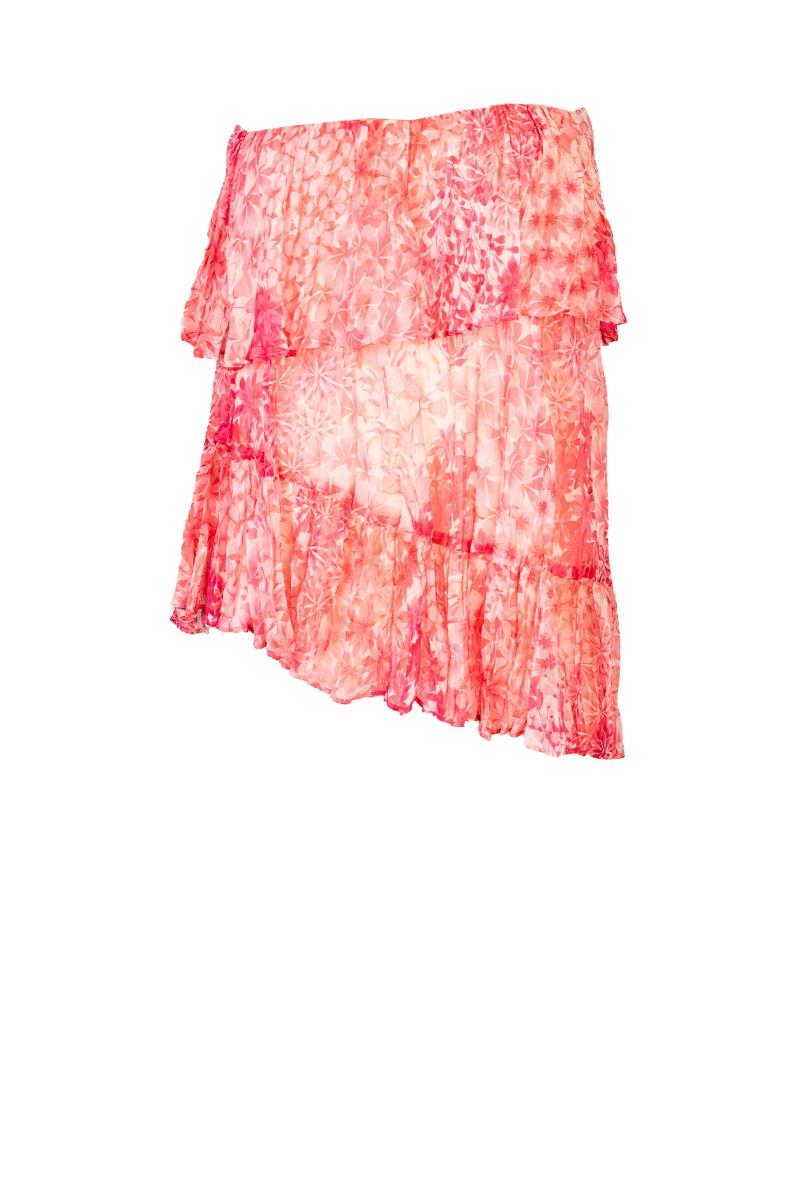 TwinsSet Top Monospalla con Fantasia Floreale Rosa