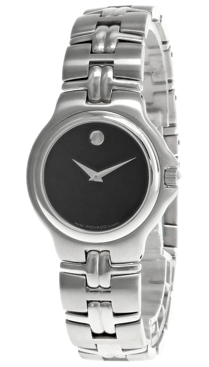 MOVADO Museum Quartz Stainless Steel Black Dial Men's 0602750