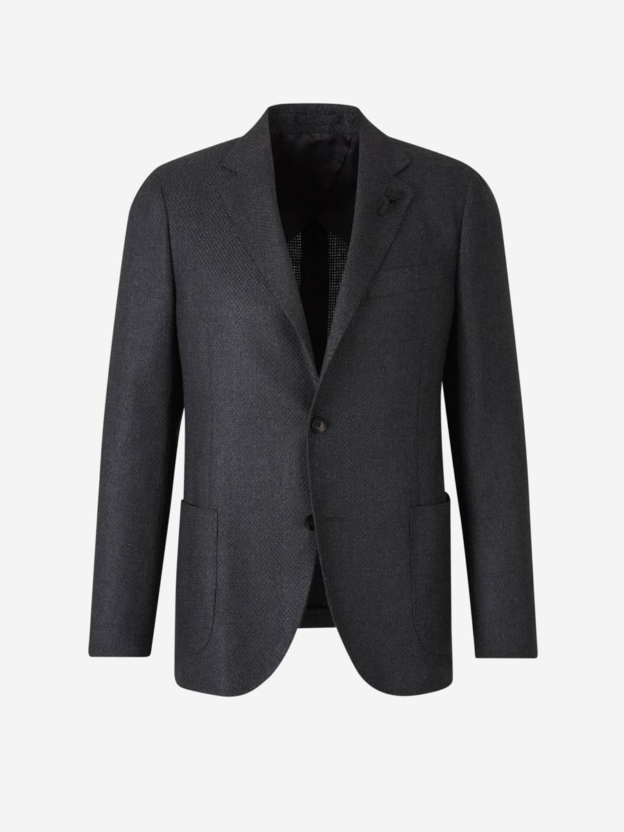 Lardini 羊绒纹理西装外套