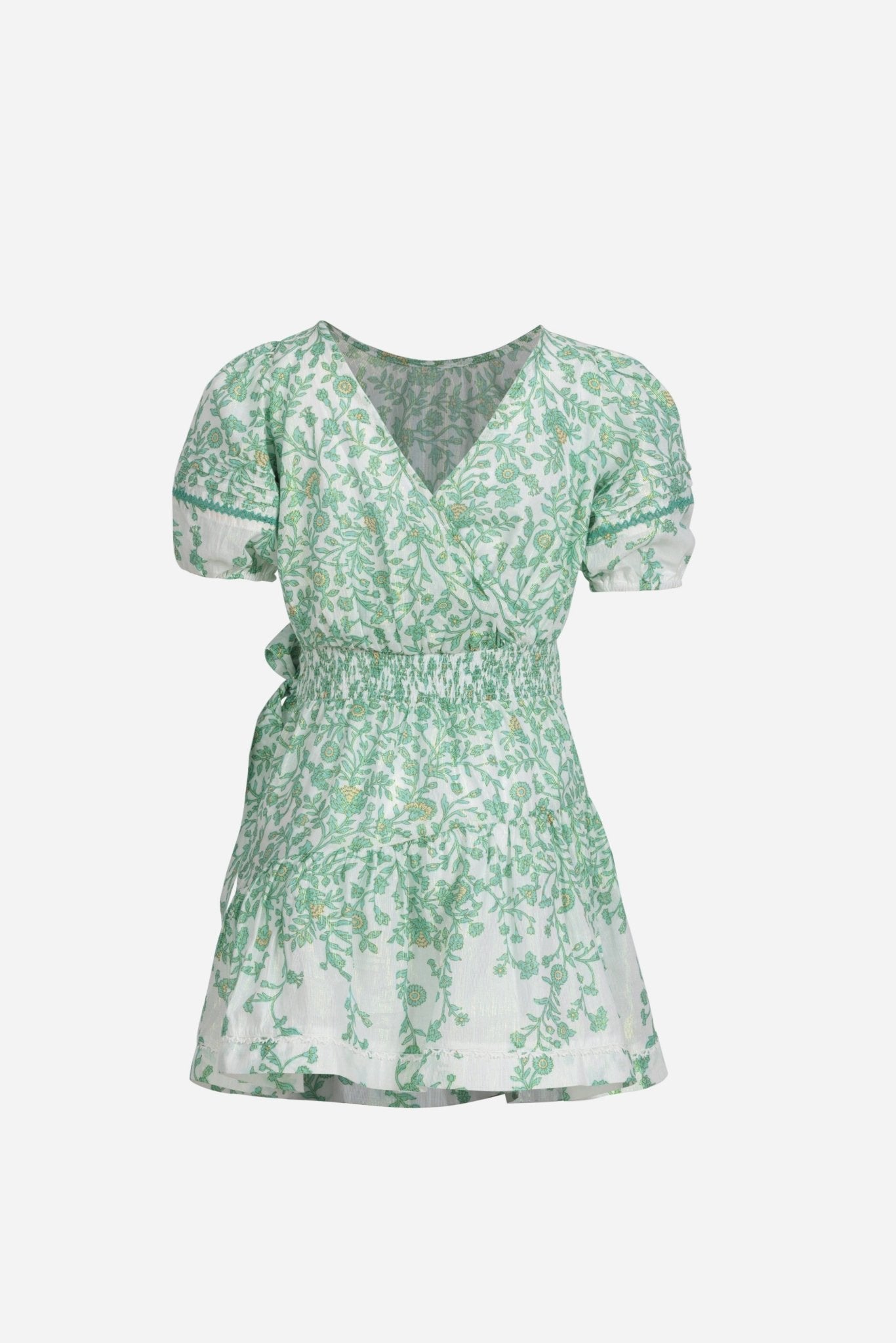 Mini Dress Chantal for girls - Green Lazuli