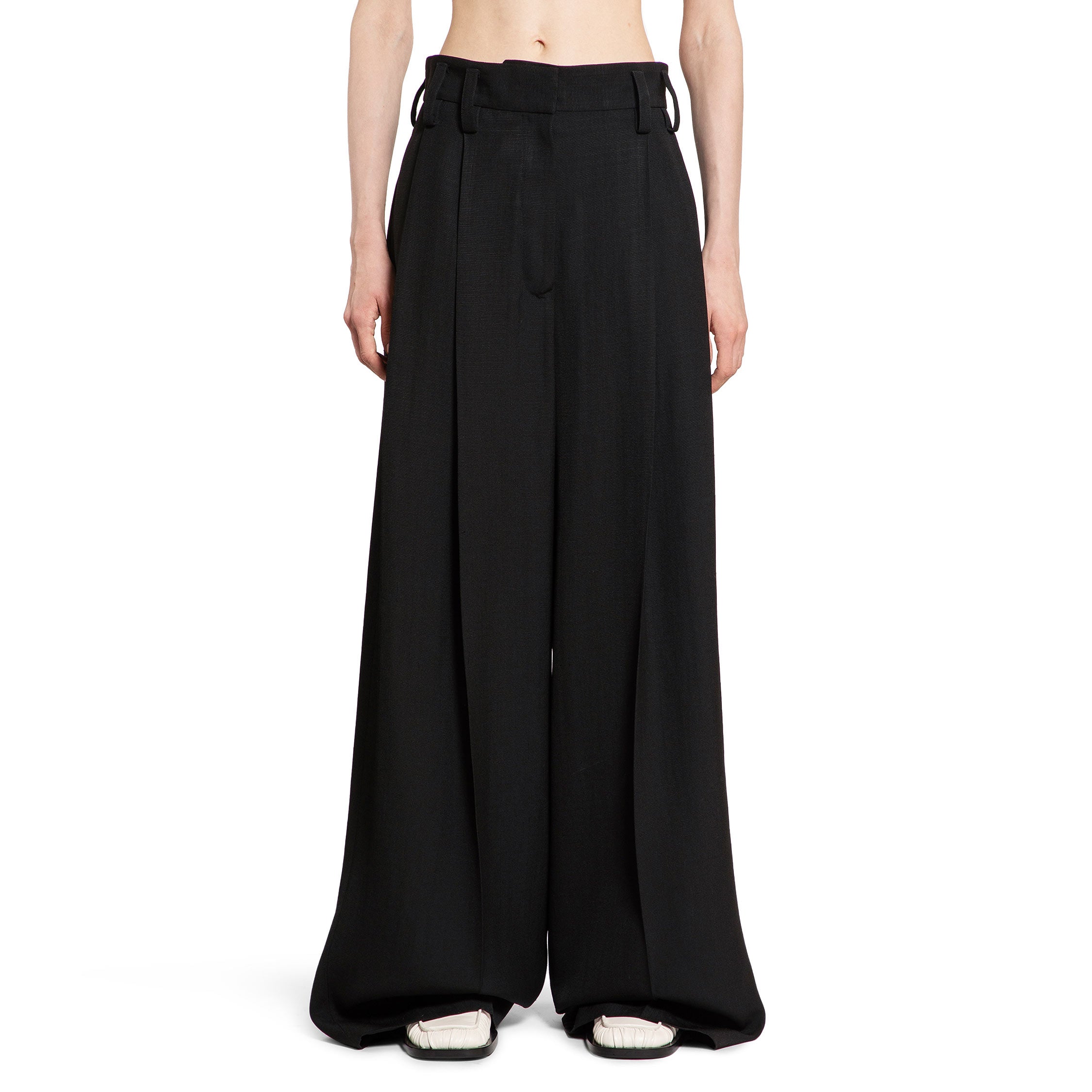 JIL SANDER WOMAN BLACK TROUSERS