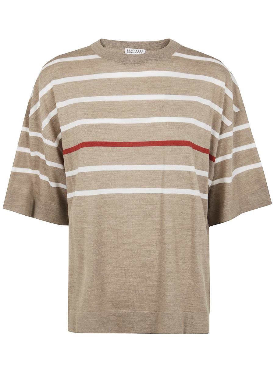 Brunello Cucinelli Round Neck Short Sleeves Sweater Clothing